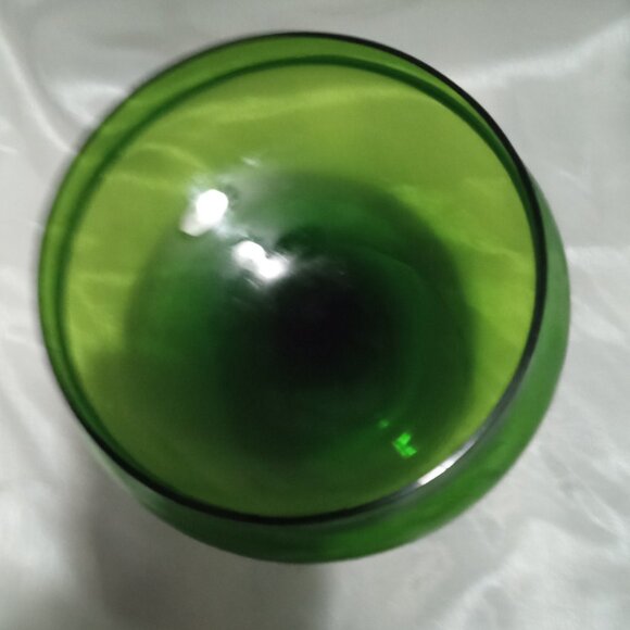Replacement 7" piece green margarita glass clear stem vintage like - Picture 2 of 3